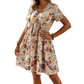 Sommerliches Kurzarmkleid – Blumendruck, Stilvoll & Leicht 💐 Perfekt für Urlaub & Freizeit