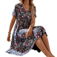Sommerliches Kurzarmkleid – Blumendruck, Stilvoll & Leicht 💐 Perfekt für Urlaub & Freizeit
