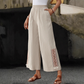 Damen weite Hose mit Gummibund & Fransendetails – bequem, luftig & feminin – ideal für Sommer, Strand & Freizeit👖🌊