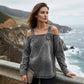 Damen Denim-Top mit breiten Trägern & Off-Shoulder-Ausschnitt