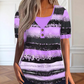 👚 LIMITED-TIME 50% RABATT! ✨ Gestreiftes Henley-Shirt – Kunstleder, Zweiteiler-Look ✨