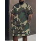 👕 50% RABATT! 🌿 Herren Camouflage-Print T-Shirt & Shorts Set – Baumwollmischgewebe, bequeme Passform & perfekt für Outdoor, Sport oder lässige Sommertage 🩳