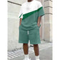 Herren Freizeit-Set – Color Block T-Shirt & Shorts 👕 Für Alltag, Urlaub & Sport
