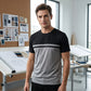 👕 Herren-Crewneck-T-Shirt mit Farbblöcken – weiche Baumwolle, markanter Kontrast, vielseitig für Alltag & Freizeit 🌿