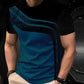 👕 Herren-Crewneck-T-Shirt mit Farbblöcken – weiche Baumwolle, markanter Kontrast, vielseitig für Alltag & Freizeit 🌿