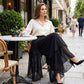 Damen Chiffon-Hose mit weitem Bein – Asymmetrisch & Elegant ✨ Für Alltag & Urlaub