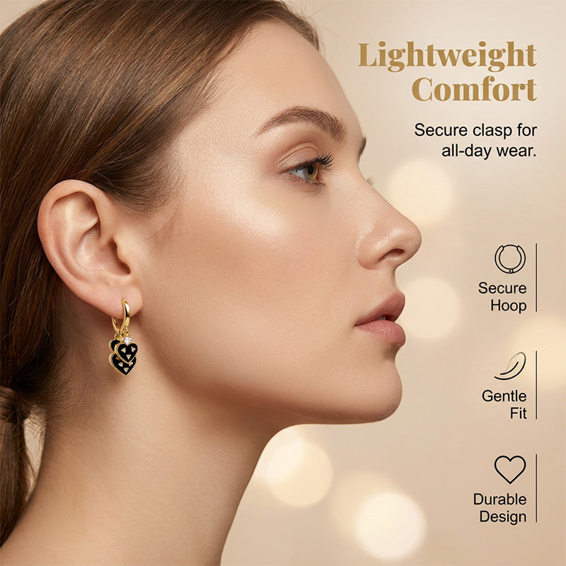⏰ 30 % RABATT – Nur für kurze Zeit ✨ Elegante herzförmige Hänger-Paillettenohrringe