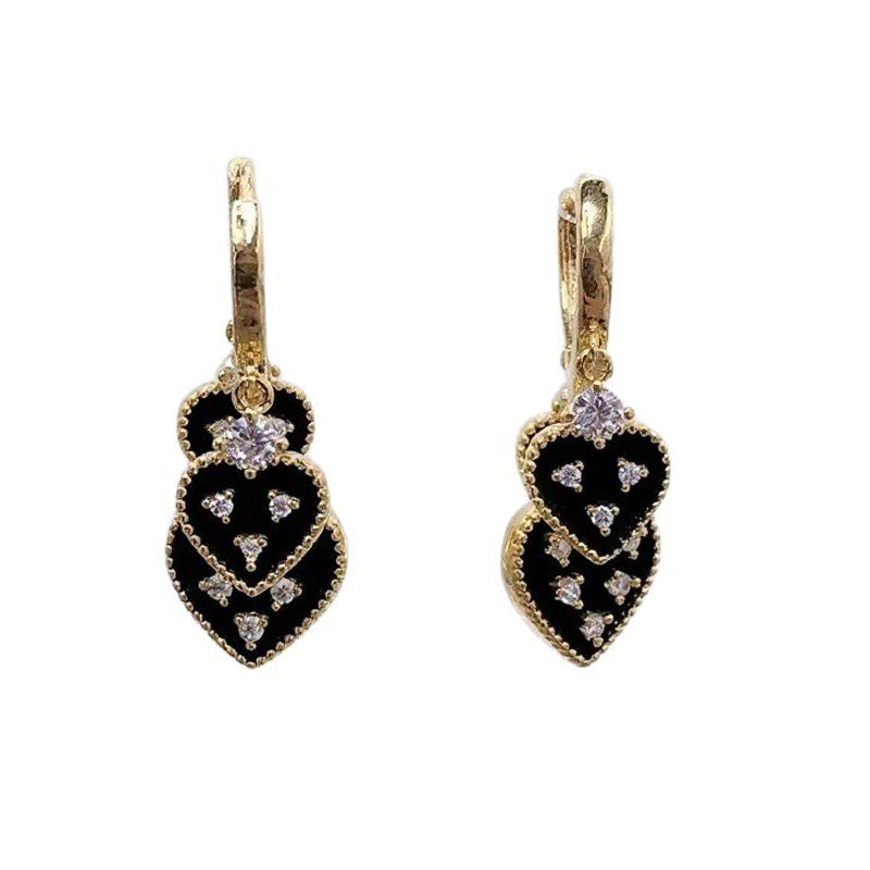 ⏰ 30 % RABATT – Nur für kurze Zeit ✨ Elegante herzförmige Hänger-Paillettenohrringe