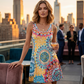 ⏰ 50 % RABATT – Nur für kurze Zeit ✨Lockeres, ärmelloses Sommerkleid im A-Linien-Schnitt mit Print