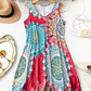 ⏰ 50 % RABATT – Nur für kurze Zeit ✨Lockeres, ärmelloses Sommerkleid im A-Linien-Schnitt mit Print