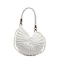 Knitted Seashell Tote Bag with Pearl Strap