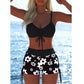 📢📢Letzter Tag – 50 % Rabatt!! ⏰Damen Bikini Set – Kordel-Top & Boyshorts, Verschiedene Designs🩱 Für Strand & Pool