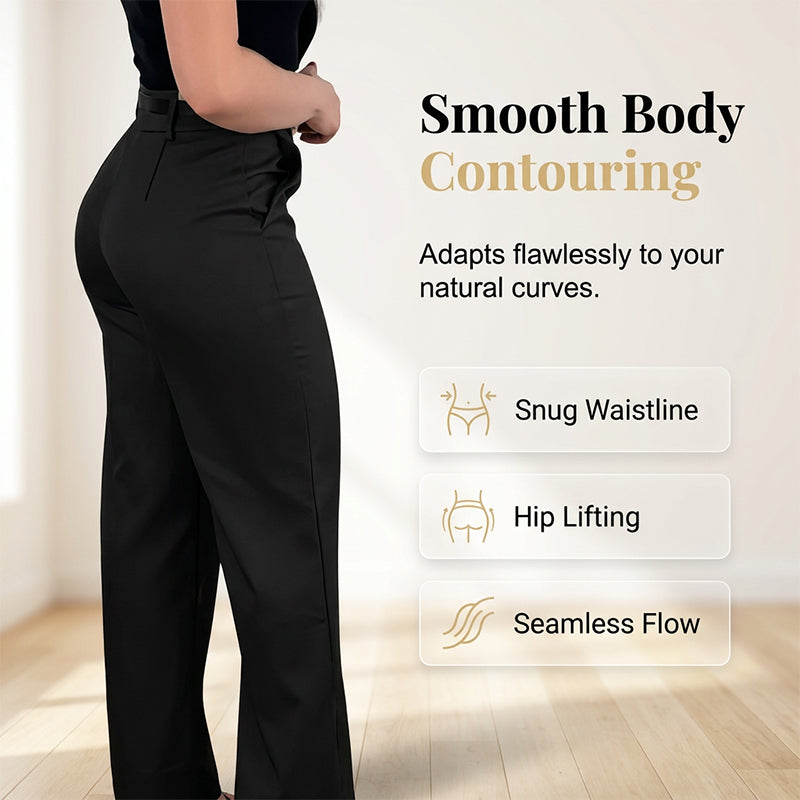 ⏰ 50 % RABATT – Nur für kurze Zeit ✨Damen High-Waist Hose mit weitem Bein 🌿 Locker, Elegant & Alltagstauglich