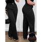 ⏰ 50 % RABATT – Nur für kurze Zeit ✨Damen High-Waist Hose mit weitem Bein 🌿 Locker, Elegant & Alltagstauglich