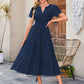☀️ Sommerliches Damen-Maxikleid mit V-Ausschnitt – Lässig, luftig & in vielen Farben erhältlich!