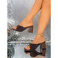 ⏰ 50 % RABATT – Nur für kurze Zeit ✨Damen Pantoletten mit Blockabsatz 👠 Quadratische Spitze & Raffiniertes Design