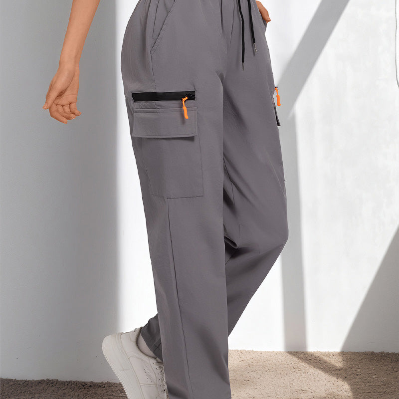 ⏰ 50 % RABATT – Nur für kurze Zeit ✨Schnelltrocknende Damen Sporthose 🏃‍♀️ Leicht, Luftig & Mit Praktischen Taschen