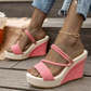 ⏰ 50 % RABATT – Nur für kurze Zeit ✨Damen Keilsandaletten mit Absatz 👡 Bequem, Elegant & Sommerlich Leicht