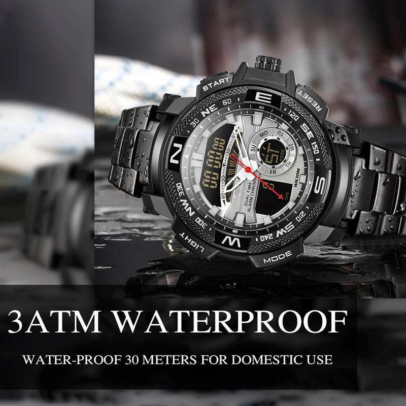 ⌚ 50% RABATT! ⏱️ Dual‑Display Sportuhr – Analog‑Digital, 3ATM & multifunktional ✨