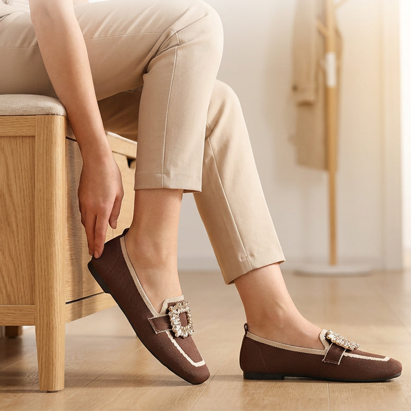 👞 50% RABATT! 🥿 Atmungsaktive Loafer mit eckiger Zehenpartie – Bequem & vielseitig – Perfekt für Büro, Freizeit oder Reisen – leichte Sohle & strapazierfähiges Material 🌿