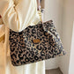 🐆 Große Shoppingtasche mit Leopardenprint – geräumig, stabil & vielseitig für Einkauf, Strand oder Büro 👜