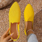 👡 Damen-Freizeitschuh – gestricktes Obermaterial, spitze Zehenpartie, flache Sohle, atmungsaktiv & bequem für den Sommer ☀️