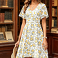 👗 Damen-Kleid mit floralem Print & V-Ausschnitt – luftig, bequem & vielseitig für Sommer, Alltag & Reisen 🌸☀️