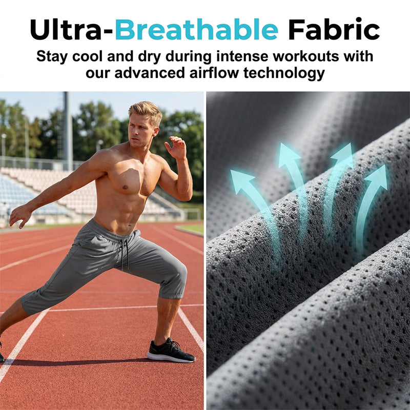 🏃‍♂️ Leichte Sporthose mit elastischem Bund – schnelltrocknend, knöchellang, perfekt für Fitness, Laufen & Wandern