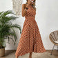 📢Mid-Season Sale: −50% nur für kurze Zeit⏰👗 Damen-Kleid mit Polka-Dot-Muster & Halsterneck – luftig, feminin & vielseitig für Sommer, Strand & Urlaub 🌸☀️