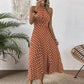 📢Mid-Season Sale: −50% nur für kurze Zeit⏰👗 Damen-Kleid mit Polka-Dot-Muster & Halsterneck – luftig, feminin & vielseitig für Sommer, Strand & Urlaub 🌸☀️