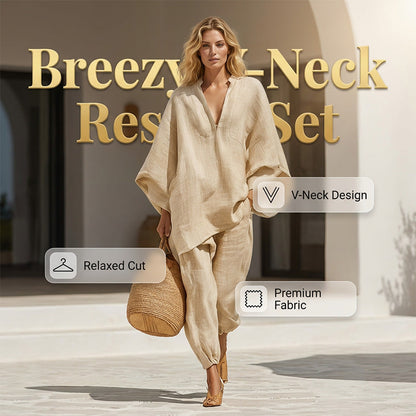 📢Mid-Season Sale: −50% nur für kurze Zeit⏰2-teiliges Sommer-Set für Damen – weite Hose mit Oversize-Oberteil & Fledermausärmeln, luftig & bequem 🌸☀️