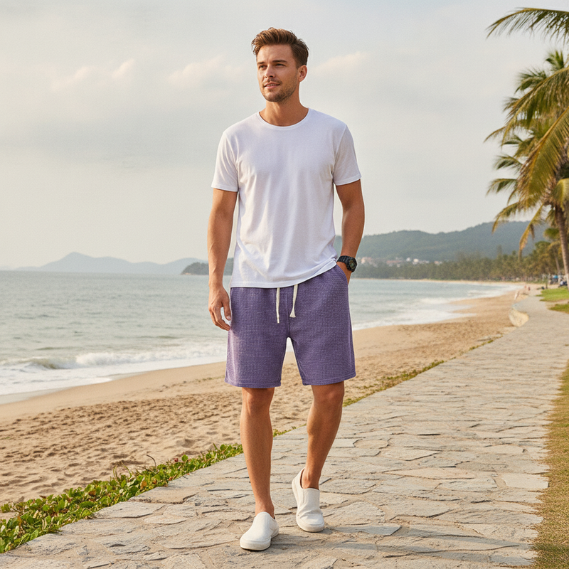 📢Mid-Season Sale: −50% nur für kurze Zeit⏰🩳 Herren-Freizeitshorts aus Waffelpiqué – atmungsaktiv, leicht & bequem für Sommer, Sport & Alltag ☀️