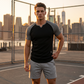 💪 50% OFF 👕 Men’s Two-Tone Athletic T-Shirt – V-Notch Collar, Raglan Sleeve Design & All-Day Comfort 🔥