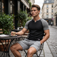 💪 50% OFF 👕 Men’s Two-Tone Athletic T-Shirt – V-Notch Collar, Raglan Sleeve Design & All-Day Comfort 🔥