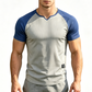 💪 50% OFF 👕 Men’s Two-Tone Athletic T-Shirt – V-Notch Collar, Raglan Sleeve Design & All-Day Comfort 🔥