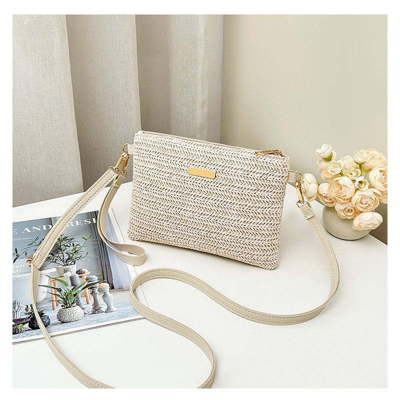 ⏳Zeitlich begrenztes Sonderangebot⏰Umhängetasche und Clutch aus geflochtenem Stroh für Damen👜