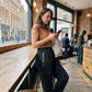 👖 Sportliche Cargohose für Damen – elastischer Bund, atmungsaktiv & mit vielen Taschen, ideal für Yoga, Reisen & Alltag 🧘‍♀️🌿
