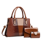📢Mid-Season Sale: −50% nur für kurze Zeit⏰🐊 3-teiliges Handtaschen-Set mit Krokoprägung – stilvoll & vielseitig für Alltag, Büro & Reisen 👜