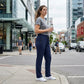 👖 50 % Rabatt – Leichte Damen-Sporthose mit hohem Bund – Reißverschlusstaschen, gerade Bein, atmungsaktiv – ideal für Gym, Laufen & Alltag 🏃‍♀️