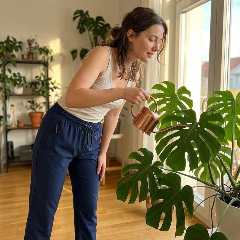 👖 50 % Rabatt – Leichte Damen-Sporthose mit hohem Bund – Reißverschlusstaschen, gerade Bein, atmungsaktiv – ideal für Gym, Laufen & Alltag 🏃‍♀️