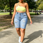 📢Mid-Season Sale: −50% nur für kurze Zeit⏰👖 Damen-Denim-Shorts in Übergrößen mit Used-Look