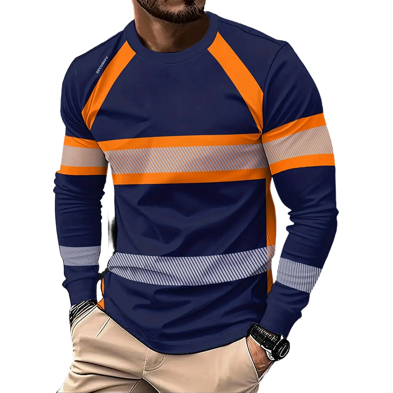 👔 Herren-Sport-Freizeit-Langarmshirt mit Kontraststreifen – atmungsaktiv, elastisch & vielseitig für Training, Alltag & Freizeit 🏃‍♂️🧥