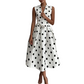 👗 Damen-Kleid mit Polka-Dot-Muster, V-Ausschnitt & ärmellos – luftig, elegant & vielseitig für Alltag, Büro & besondere Anlässe 🌸✨