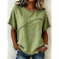 👚 Damen-Sommer-Top mit rohen Saumkanten & Paneelen – leicht, luftig & vielseitig für Alltag, Strand & Reisen ☀️🌿