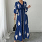 🌿 Bohème-Sommerkleid mit weitem Schnitt – figurschmeichelnder V-Ausschnitt, weich fallender Stoff & ideal für Gartenpartys, Strandspaziergänge & Dinner Dates