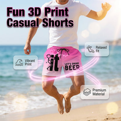 🩳 Herren-Casual-Shorts mit 3D-Grafik-Print – leicht, atmungsaktiv & vielseitig für Sommer, Freizeit & Sport ☀️