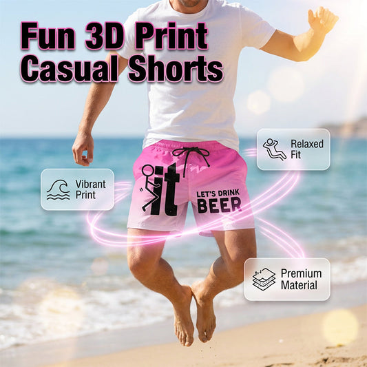 🩳 Herren-Casual-Shorts mit 3D-Grafik-Print – leicht, atmungsaktiv & vielseitig für Sommer, Freizeit & Sport ☀️
