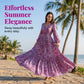 👗 Boho-Kleid mit V-Ausschnitt & Kordelzug in der Taille – figurschmeichelnd, leicht & vielseitig für Alltag, Strand & Urlaub 🌸☀️