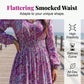 👗 Boho-Kleid mit V-Ausschnitt & Kordelzug in der Taille – figurschmeichelnd, leicht & vielseitig für Alltag, Strand & Urlaub 🌸☀️