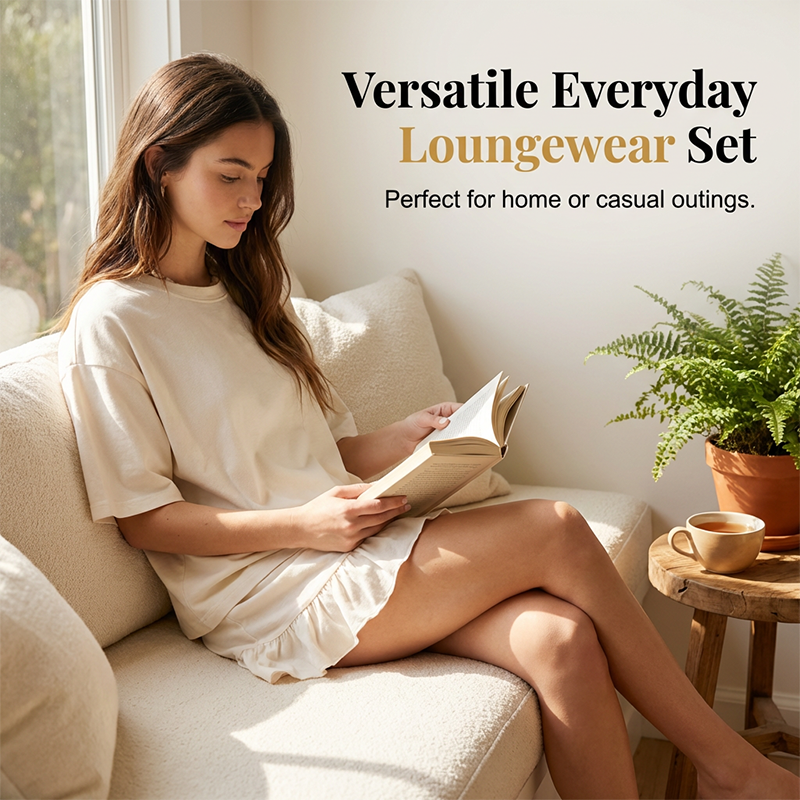 ⏰ 50 % RABATT – Nur für kurze Zeit ✨👚 2-teiliges Freizeit-Set – kurzärmeliges Oberteil mit Rundhals & Faltenrock, bequem, atmungsaktiv & vielseitig für Alltag, Büro & Freizeit 🌸